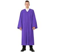 GraduatePro Toge Diplome Universitaire Graduation Gown Robe Adulte Tenue Costume Secondaire Maître Femme Homme Ecole Violet