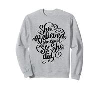 Graduation 2023 Citation de Motivation She Believed She Could Sweatshirt