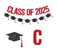 Graduation Banner 2025, Pre-Strung Weather-Resistant Backdrop Sign, Reusable Outdoor Graduation Decoration for Ceremony, Yard, Porch, Parties Display, High School and College Use 300dm/118.11in