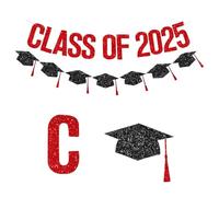 Graduation Banners, Graduation Banner 2025, Weather Resistant Backdrop, Pre-Strung Photo Prop, Reusable Decoration for College Kindergarten Ceremony Parties, 1 Set