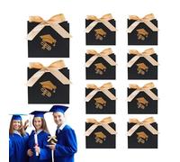 Graduation Candy Box, 10X Candy Favor Bags, Sturdy Folding Paper Pouches,Personalization and Crafting Keepsake Wrapping Organizer, Perfect for High School & College Girls & Boys,18.5x13.5x1cm