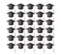 Graduation Candy Card Set, 30 Piece Treat Holder, Graduation Hat Candy Box with Tassel Feature, Party Favor Accessory, Table Centerpiece with Sturdy Build, School Event Decoration for Students