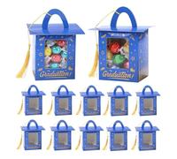 Graduation Cupcake Boxes (12 Pack) - Graduation Gift Boxes With Clear Window & Tassels | Congratulatory Cupcake Containers For Candy Treats | For College High School Graduatìon Party 2026, Students Cl