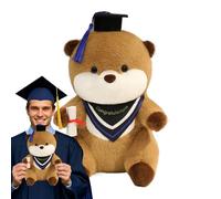 Graduation en peluche - Jouet en peluche, loutre douce à collectionner, décoration, chapeau et diplôme pour la décoration de la chambre - Belles poupées d'animaux avec un petit diplôme complété
