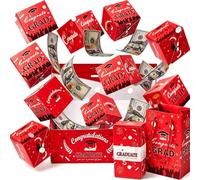 Graduation Explosion Gift Box, 2026 Surprise Pop Up Money Box for Cash, Folding Exploding Gift Box with Confetti, DIY Graduation Party Favor for Grads (Red,20th floor)