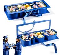Graduation Gift Box 2026, Fillable Letters Shaped Cardboard Box for Graduation Gifts, Snacks, Flowers & Party Favors, DIY Gift Ideas Boxes for High School College Graduates Congratulations (Blue)