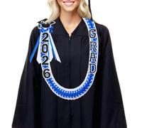 Graduation Lei 2026 - Collier fait à la main de 120 cm de long, guirlande pour célébrer l'année de ccessoire de cérémonie d'étudiant, chaîne de fleurs décorative pour l'obtention d'un diplôme