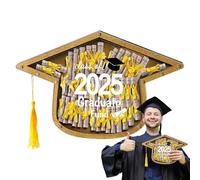 Graduation Money Box - Graduation Cash Holder Box, Wooden Centerpiece Graduate Keepsake with Tiered Display, High School Senior Gift, College University Decor, Student Milestone Tray for Daughter