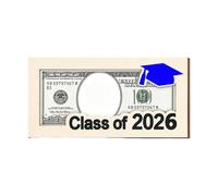Graduation Money Holder Box, Class of 2026 Cash Gift Case, Wooden Money Storage Organizer, Elegant Keepsake Display Design, Reusable Construction, 7.48x3.54 inches, for High School College