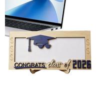 Graduation Money Holder Box, Wooden Cash Gift Envelope Keepsake, Congrats Grad Storage Gift Box, Decorative Ceremony Present Holder, for Friends Siblings Classmates Party Home Dorm Room Display