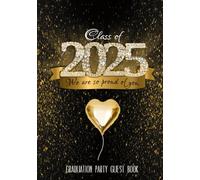 Graduation Party Guest Book: Banner "We are so proud of you" I Black Gold Celebration Decor I Advice Card Alternative I Well Wishes, Memories & Keepsake I Gift Log