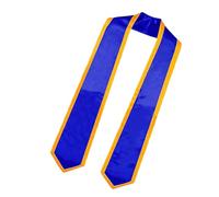 Graduation Stole, Graduate Sash, Colorful Polyvalent Unisexe Satin Material Vibrant Colors Lightweight Design Comfortable Fit, Stole Sash for Universities, Bleu et or, riferimento alla