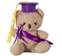 Graduation Ted -Dy Bear 2025 - Cadeau D'ours D'obtention du diplôme | Peluche Ours De 5,1 Pouces Avec Chapeau Et Diplôme | Graduation Ted-Dy Bear | Souvenirs De Graduation, De Bureau
