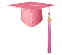 GraduationMall Chapeau de Diplomé pour Adultes avec Pendentif 2025, Chapeau Bachelier Graduation Université Lycée Unisexe Rose