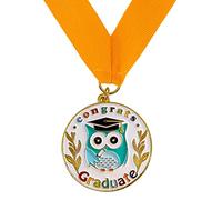 GraduationMall Médaille de félicitations pour enfants avec ruban de cou, médaille de remise de diplôme maternelle et préscolaire, décoration de fête, 1 pièce