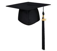 GraduationMall Noir Chapeau de Diplomé Pour Adultes avec Pendentif 2025, Chapeau Bachelier Graduation Université Lycée Unisexe