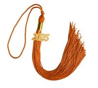 GraduationMall Pompon de Graduation avec Charme de l'année 2025 Diplomé Glands 23cm Orange