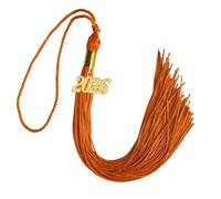 GraduationMall Pompon de Graduation avec Charme de l'année 2026 Diplomé Glands 23cm Orange