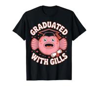 Gradué avec des branchies Mignon Motif Poisson-Globe T-Shirt