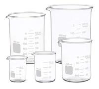 gradué en verre gradué Forme Basse Bécher de 50 ml 100 ml 250 ml 400 ml 600 ml