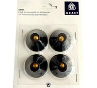 Graef 0000001 Pieds en caoutchouc à ventouse, avec filetage M6, anthracite (pack de 4)