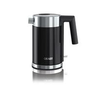 GRAEF Bouilloire en acier inoxydable WK 402 noir d'une capacité de 1 litre, filtre anticalcaire amovible, contact central 360°, arrêt automatique