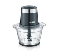 GRAEF Hachoir multi CH502 Noir, Couteau à quatre lames en acier inoxydable, Commande à impulsion d'une seule main, Idéal pour hacher les fruits, les légumes - Hachoir multi