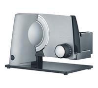 GRAEF Trancheuse universelle SKS320 argent, boîtier métal, lame ondulée inox Ø170 mm, compacte, plaque de fond en verre, sécurité enfants, nettoyage facile, fonction continue