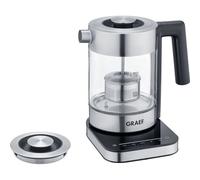 GRAEF Bouilloire en verre WK350 – 1L, SCHOTT DURAN, réglage température, passoire à thé