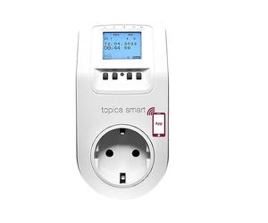 Grässlin 43.15.0001.1 topica smart minuterie numérique prise Schuko App | Bluetooth/App, 1 canal, programme hebdomadaire/annuel/astro, impulsion/cycle, 500 mémoires, 16 A, réserve de 6 ans, IP20