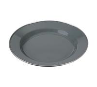 GRÄWE Assiette de camping (Ø 26 cm) en émail, gris