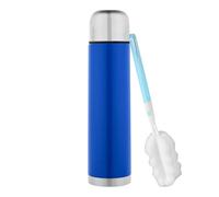 GRÄWE bouteille thermos, bouteille d'eau en acier inoxydable 1l, thermos, bouteille isolante pour les voyages avec gobelet, anti-fuite, lavable au lave-vaisselle, bleu