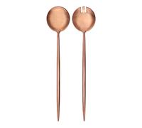 GRÄWE Couverts à salade en cuivre en acier inoxydable de 29 cm - Fourchette à salade - Cuillère de service - Passe au lave-vaisselle - Série Provence - Mat