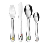 GRÄWE Dschungel Set de couverts pour enfant en acier inoxydable avec cuillère, fourchette et couteau à partir de 3 ans dans un emballage cadeau