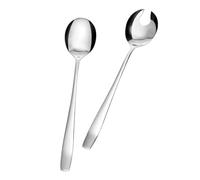 GRÄWE Königstein Set de Couverts à Salade 2 pièces avec poignées Courtes, Poli, Passe au Lave-Vaisselle, en Acier Inoxydable chromé 18/0, cuillère de Service au Design Intemporel
