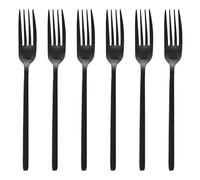 GRÄWE Lisbonne Lot de 6 fourchettes de table revêtues de titane en acier inoxydable Noir et moderne