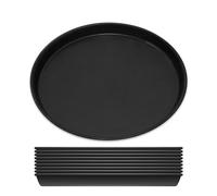 GRÄWE Lot de 10 plaques à pizza rondes en tôle bleue, diamètre 20 cm, non revêtues, résistantes à la chaleur jusqu'à 400 °C, fabriquées en Allemagne