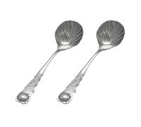 GRÄWE Lot de 2 cuillères à sucre Motif roses