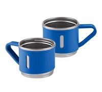 GRÄWE Lot de 2 tasses à café, tasses à thé, 150 ml, gobelets à expresso, gobelets isothermes, bleu foncé, mat, incassables, passent au lave-vaisselle