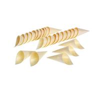 GRÄWE Lot de 25 cônes en bois naturel 12 cm non traités, jetables, servir