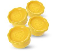 GRÄWE Lot de 4 bouchons pour bouteilles en verre Sodastream modèles Penguin et Crystal, couvercles de bouteilles, bouchon absolument étanche, Jaune