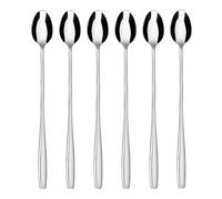 GRÄWE Lot de 6 cuillères à long drink 22,5 cm - Cuillères à cocktail extra longues en acier inoxydable poli, passe au lave-vaisselle