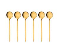GRÄWE Lot de 6 Pièces Cuillères à Café Provence Or Passe au Lave-Vaisselle Cuillère à Dessert Cuillère en Acier Inoxydable