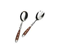 GRÄWE Nürnberg Lot de 2 couverts à salade forgés avec poignées marron