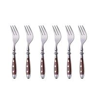 GRÄWE Nürnberg Lot de 6 fourchettes à dessert forgées Marron