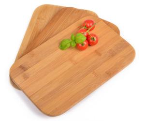 GRAEWE ® Planche à découper Bambou 23 x 15 x 1 cm - 3 pièces - pour Un Bon Petit déjeuner
