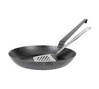 GRÄWE Poêle à frire en fer forgé F400, diamètre : 32 cm, bord haut, résistante à la chaleur à 400 °C, anti-rayures, non revêtue, convient pour la cuisson en