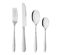 GRÄWE Set de couverts pour 6 personnes en acier inoxydable - 24 pièces - Passe au lave-vaisselle - Set de couverts avec décor - Série Gent