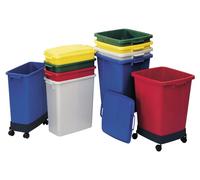 GRAF Collecteur de déchets/ poubelles de tri 60 l H590xl285xP555 mm PE rouge
