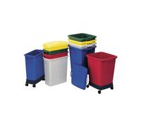 Poubelle de tri verte rectangulaire 90 litres sans couvercle